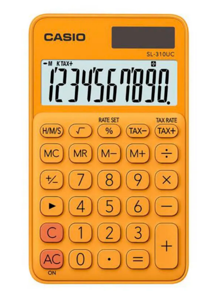 Калькулятор кишеньковий 10 розрядів помаранчевий Casio (SL-310UC-RG-W-EC)